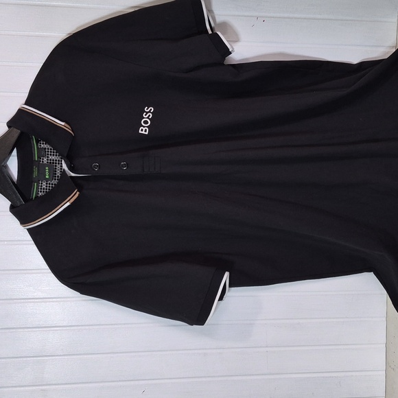 Hugo Boss Polo Classic Black Paddry Pro Luxury Shirt XL - Picture 2 of 12